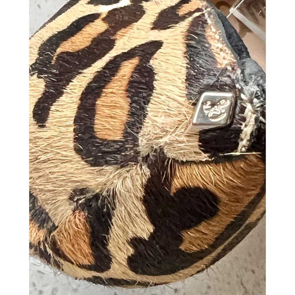 Sam Edelman Pumps Sz 6 Leather & Fabric Uppers Leopard Pointed Toe  3” Heels - Picture 6 of 11